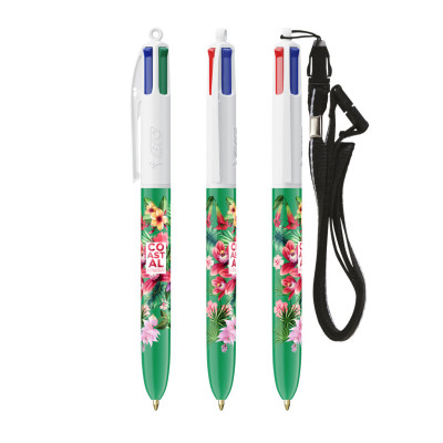BIC® 4 Colours® ballpen + Lanyard